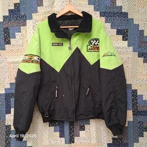 Vintage Team Arctic Cat Mens Mountain Cat Jacket Size Large Green